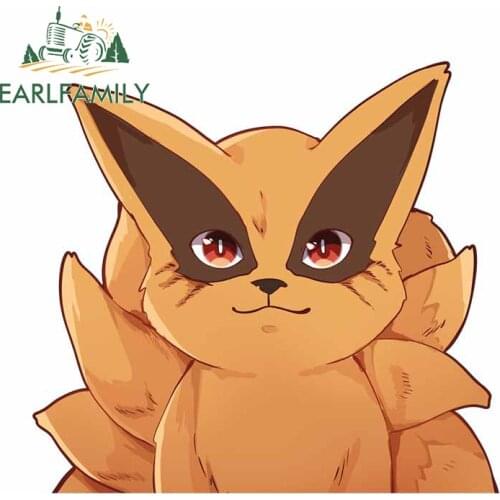 EARLFAMILY 13cm x 12.5cm for Kurama Naruto Car Stickers Personality Bumper Motorcycle Decal Occlusion Scratch Cartoon Decoration
