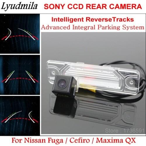 Lyudmila FOR Nissan Fuga / Cefiro / Maxima QX Auto Car Dynamic Trajectory Backup Rear View Camera with Variable Parking Line