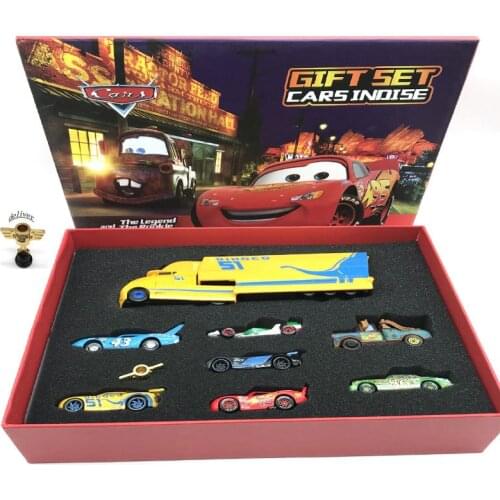 Disney Pixar 3 metal 1:55 alloy car model toy gift box set Lightning McQueen mater, Sally, Raymond birthday gifts for children