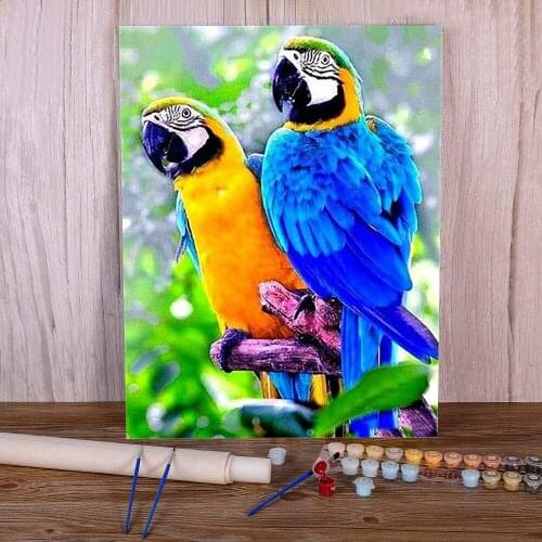 Bird Parrot Animal DIY Painting By Numbers Kit Oil Paints 40*50 Picture By Numbers Photo Home Decoration For Kids For Art
