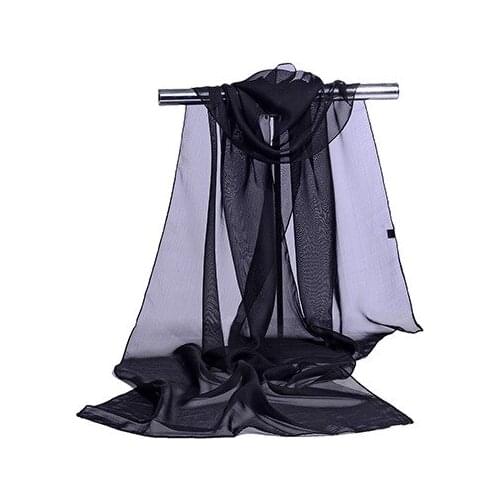 2018 New Fashion Solid Women Scarf Vintage Ladies Solid Color Black Red White Scarves Warp summer womens scarf long shawl