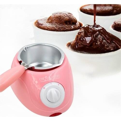 NEW Durable Stainless steel&Plastic Hot Chocolate Melting Pot Electric Fondue Melter Machine Set DIY Tool EU plug
