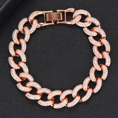 Personality Luxury Shiny CZ Fine Chains Bangle Women man couple bracelet Best Super Gift for Friends Lover unexpect surprise