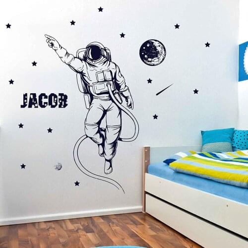 Plane Sticker spaceman Decal Removable Vinyl Mural Poster For classroom Decoration Wall Decal stickers