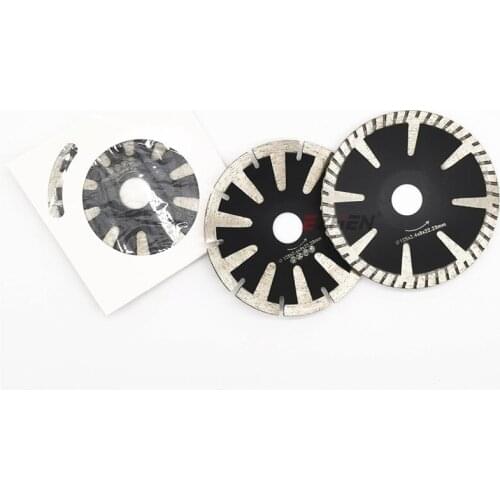 5'' dish shape convex continuous rim diamond granite cutting disc with turbo protection teeth Saw Blade Sink Cutter for granite