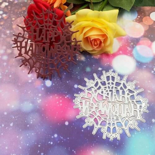 Halloween template metal die for scrapbook, embossed Halloween happy die for invitation gift card production die