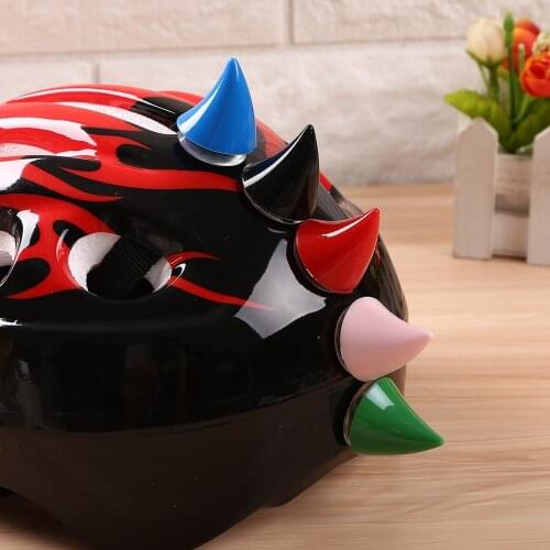 2 Helmet Decoration Horns Crafts Cute Motorcycle Motorbike Safety Hat Headwear Devil Horn with Suction Cups DIY Helmet Ornament