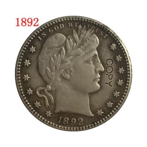 USA 1892 P,O,S BARBER OR LIBERTY HEAD QUARTER DOLLARS COPY COINS