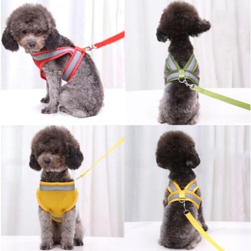 Reflective Vest Dog Harness mesh Padded Large dog Chest Strap Harnesses Explosion-proof Pet Dogs Leash Harness Accessories #7