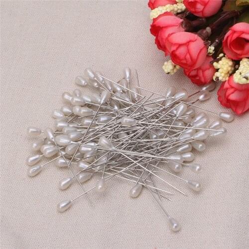 Extra Long Pearl Head Dressmaking Pins Wedding Corsage Florists Sewing DIY Tool