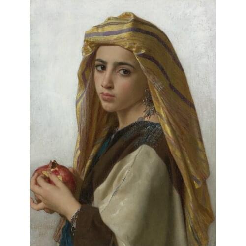 Handmade Oil painting reproduction L'orientale a la grenade by William Bouguereau