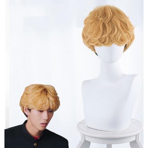 I'm Big Brother Takahashi Mihashi Yellow Gradient Black Natural Volume cosplay anime wig