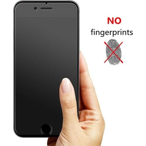 No fingerprint screen protector for iphone 8 7 6s X XR XS Max matte tempered glass on iphone 6 6s 7 8 plus 5s se protective film