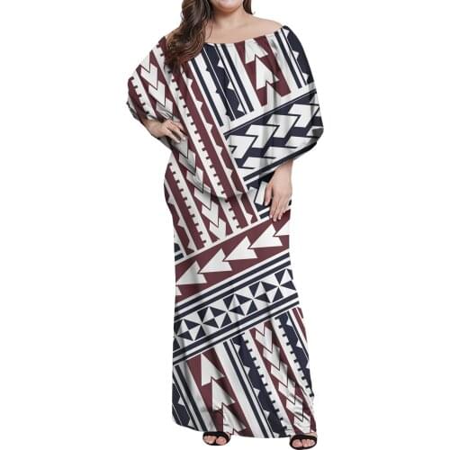 HYCOOL Off Shoulder Polynesian Sexy Dress Women Fashion Strapless Summer Party Dress Plus Size Beach Ladies Casual Dresses 2021