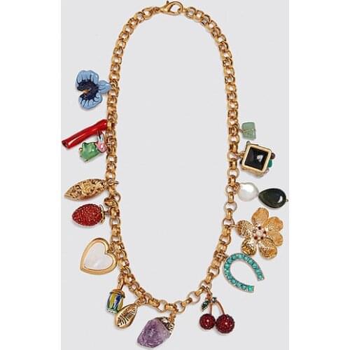 ZA Newly Necklace Boho Handmade Acrylic Shell Bead Choker Necklace Women Ethnic Colorful Beaded Necklace Luxury Jewelry