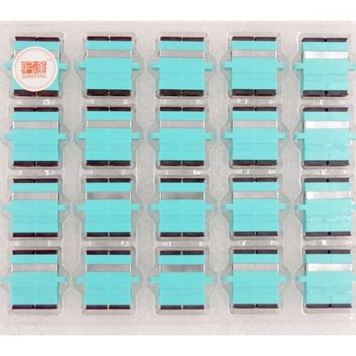 100pcs NEW SELL Optical Fiber Connector SC Duplex Multimode Million OM3 Fiber Optical Coupler Adapter Flange Special Wholesale