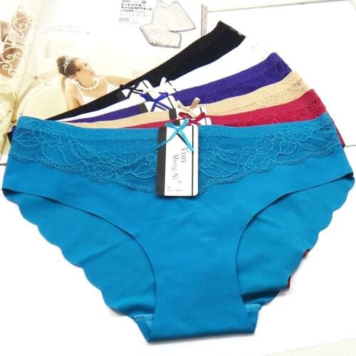 Free shipping 3pcs/lot Piece summer cool ice silk ladies underwear foreign trade spot incognito ladies briefs manufacturers 9071