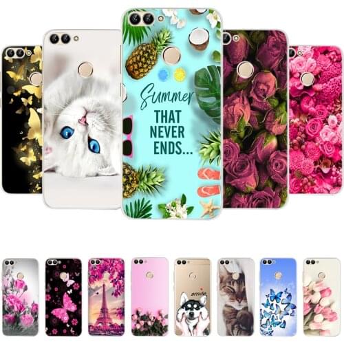 For Cover Huawei P Smart Case FIG-LX1 5.65" Cute Animal Silicone Soft TPU Phone Case For Fundas Huawei PSmart P Smart 2018 Cases