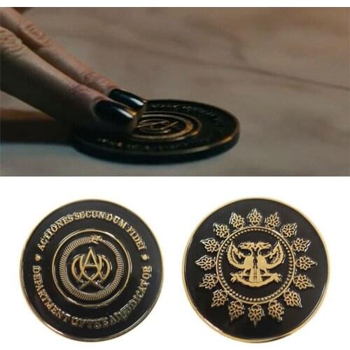 John Wick Movie Coin Cosplay Badge Medals Continental Hotel Card Adjudicator Black Medallion Keanu Reeves Fans Collection Props