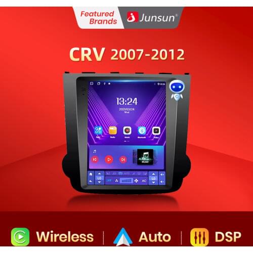 Junsun For Tesla Style Android Auto 4G Wireless Carplay DSP Car Radio Multimedia Player For Honda CRV 2007 2008-2011 no 2din