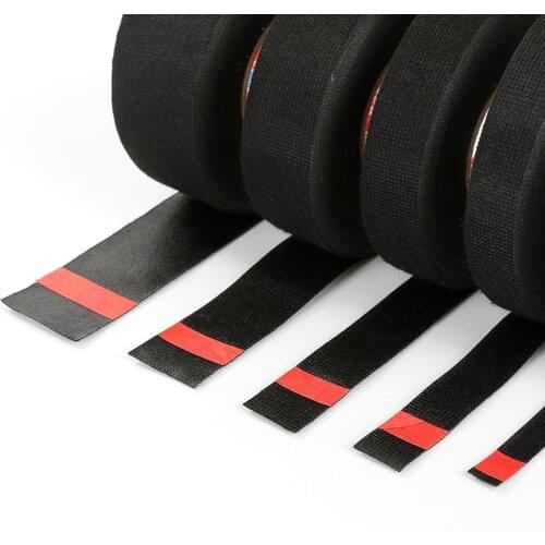 15M TESA Black TAPE Wiring Bundle Flame Retardant Tape Adhesive Fabric Wiring Loom Harness Home Improvement Home Supply Gadgets