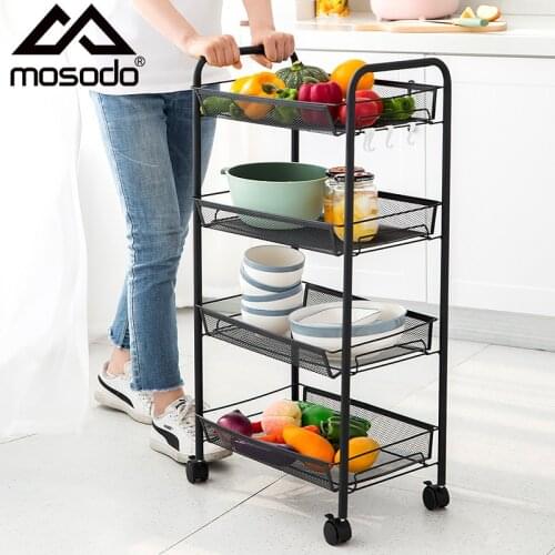 Kitchen Organizer Rack Floor Multi-layer Snack Trolley Removable Vegetable Basket Storage Rack Vegetable Shelf Storage Rack