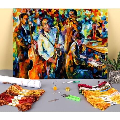 My Favorite Things Pre-Printed 11CT Cross-Stitch Embroidery Patterns DMC Threads Hobby Handicraft Needlework Adults