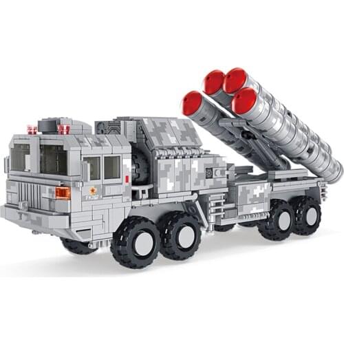 New Chinese Military Bricks Series 1015pcs HQ-9 Air Defense Missile Vehicle Building Blocks Armored Car Set Model Kits Gifts