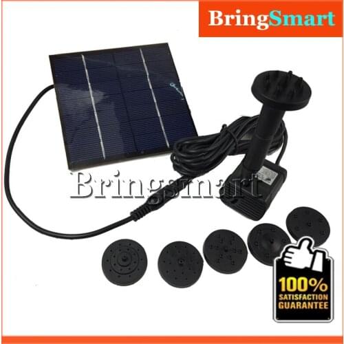 Bringsmart SR-1020-1.2 Solar Fountain Pump Kit 150L/H 70CM 7V DC Brushless Water Pump Pond Submersible Pump With Solar Panel