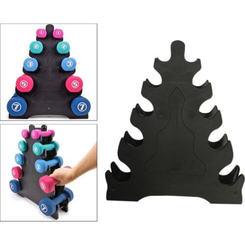 Portable Dumbbell Rack Sports Equipment Hand Weight Storage Holder Office 5 Layers Tower Stand Space Saving Home Gym Organizer