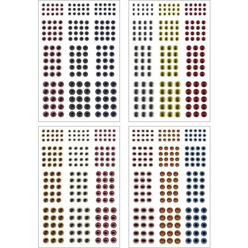 Fish Eyes Lure 183Pcs Mixed DIY 3D Fish Lure Eyes Artificial Fake Lure Laser Fish Eye 3mm4mm5mm6mm