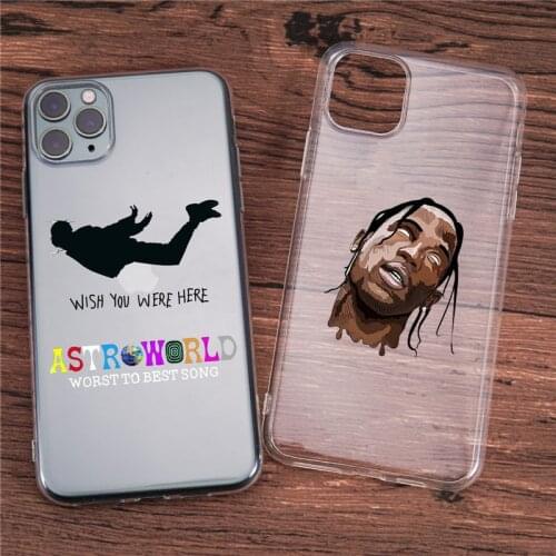 GYKZ Travis Scott Astroworld Clear Phone Case For iPhone X SE20 12 11 Pro XS MAX 7 XR 6s 8 Plus Fashion Soft Cover Letter Fundas