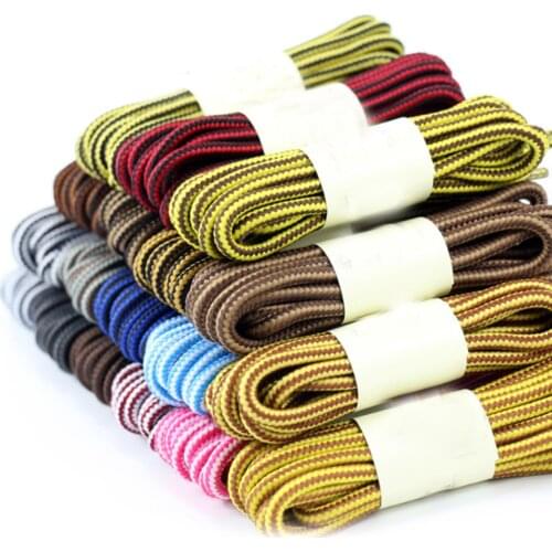 1 Pair 120/150 cm Solid Color Round Shoelaces for Fashion Casual Sneakers Leather Shoes Martin Boots Laces