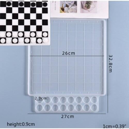 Crystal Epoxy Resin Mold Board Game International Chess Casting Silicone Mould N0HE