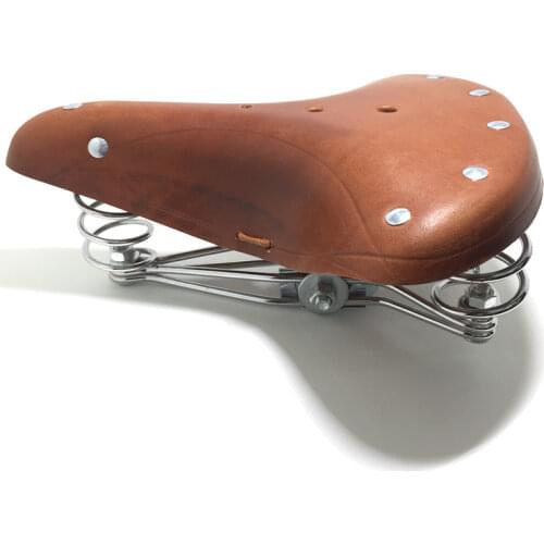 TDX-4 Free shipping Vintage 2628 bicycle saddle genuine leather old style bicycle spring saddle genuine leather car seat