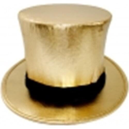 Delux Spring Magic Hat In Golden Color Magic Tricks Magician Folding Hat Magia Stage Accessories Gimmick Prop Classic toys
