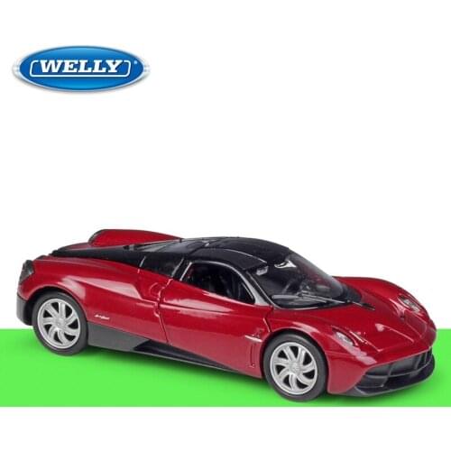 Welly 1:36 Diecast Huayra Sport Car Red High Simulator Alloy Metal Model Car Pull Back Vehicle