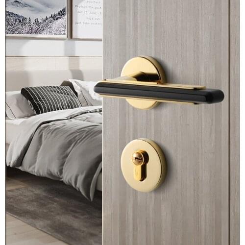 Zinc Alloy Mute Handle Split Door Locks Bedroom Silent Anti-theft Door Lock Home Renovation Furniture Hardware Supplies Suit