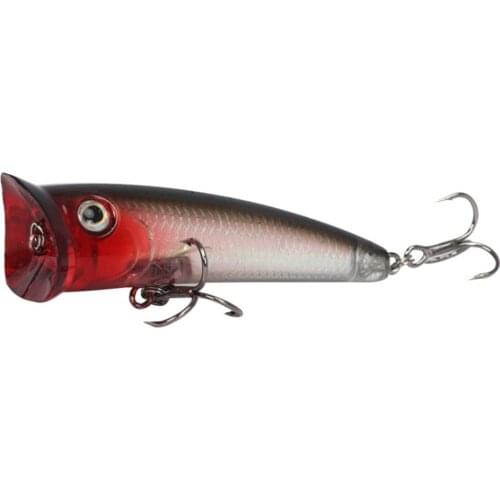 1pcs Popper Wobbler Fishing Lure 7cm 10.3g Isca artificial Crankbait Hard Baits 3D Eyes Plastic Fish Carp Pike Fishing Tackle