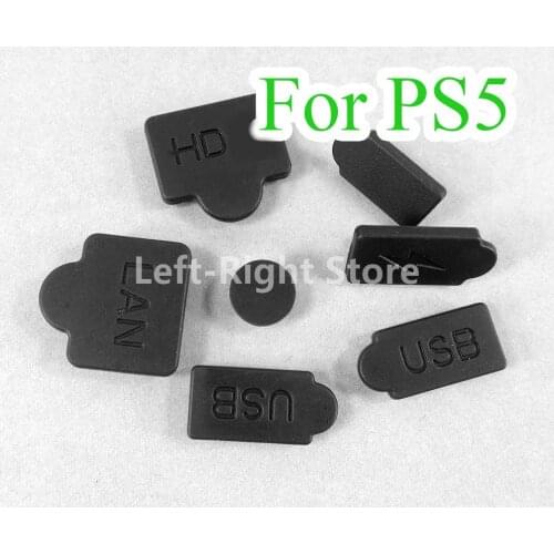 15sets For PS5 Gaming Console Protection Cap Protective Cover HDM Dust Plug Silicone Dust Proof Cover Stopper Dustproof Case