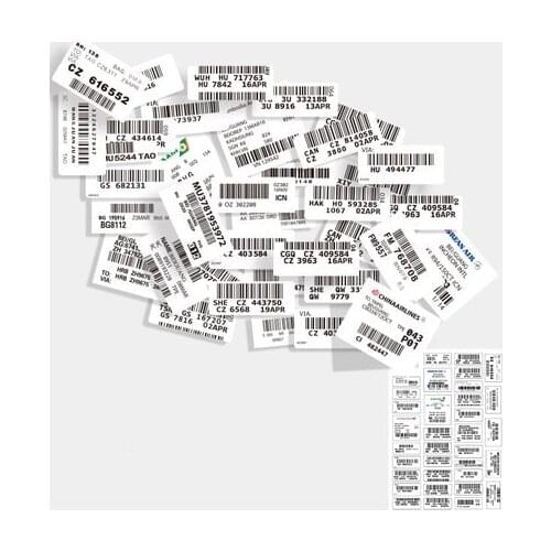 35pcs Airline barcode sticker personality suitcase suitcase sticker trolley case skateboard stickers