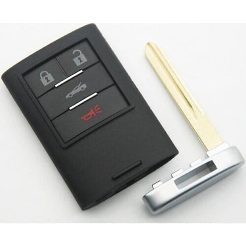 4 Buttons Replacement Smart Remote Key Shell Case For Cadillac XLR With Insert key Blade Keyless Entry Fob Key Cover