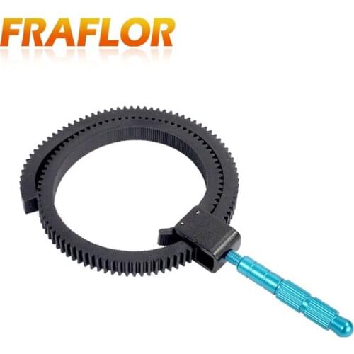 Cameras Accessories Adjustable Manual Operation Rubber Follow Focus Gear Ring Belt with Aluminum Alloy Grip for DSLR Camcorder
