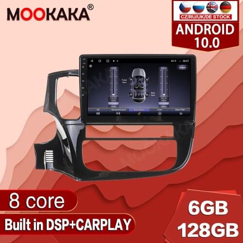 Android 10.0 128G For Mitsubishi Outlander 2014-2019 Car Multimedia Player Radio GPS Navigation Auto Stereo Recorder Unit Audio