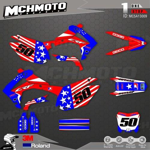Customized Team Graphics Backgrounds Decals 3M Custom Stickers For 14-17CRF250R 13-16CRF450R