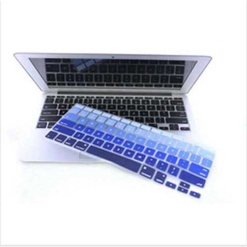 Gradual Blue Silicone Laptop keyboard Skin Protector Cover film Guard for Apple Macbook Pro Air Retina 13 15 17