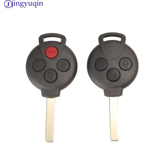 Jingyuqin 3 Buttons Remote Car Key Shell For Mercedes-Benz Smart Fortwo 451 2007-2013 Remote Key Case Fob