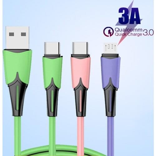 3 in 1 Fast Charging Cable Micro USB Type C Charger Data Cord Mobile Phone USB C Wire For iPhone 12 11 Pro Max Xiaomi 11 Huawei