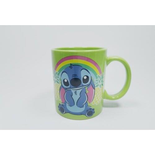 300ML 450ML 550ML Disney Stitch Cartoon Ceramic Water Cup Milk Tea Coffee Mug Home Office Cup Love Couple holiday Gifts