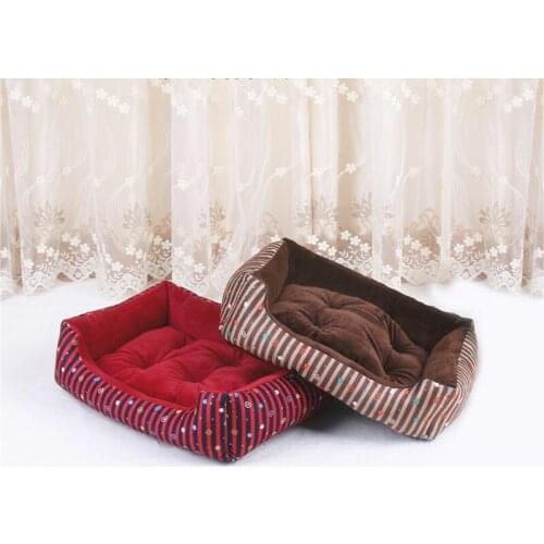 Square Couch for Dogs Soft Fleece Warm Pet Sofa Dog Bed Waterproof Bottom For Small Medium Large Dogs Cats Beds Cushion
